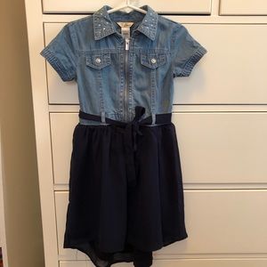 Girls guess brand denim dress